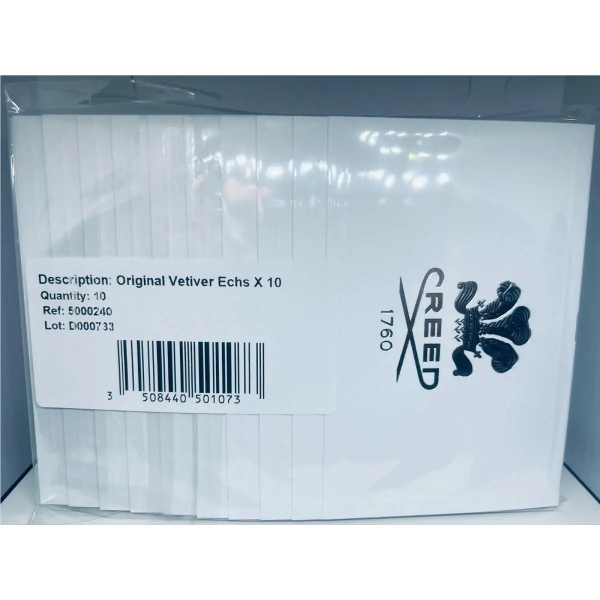 10x Creed Vetiver Edp Official Card Sample Spray 1.7ml