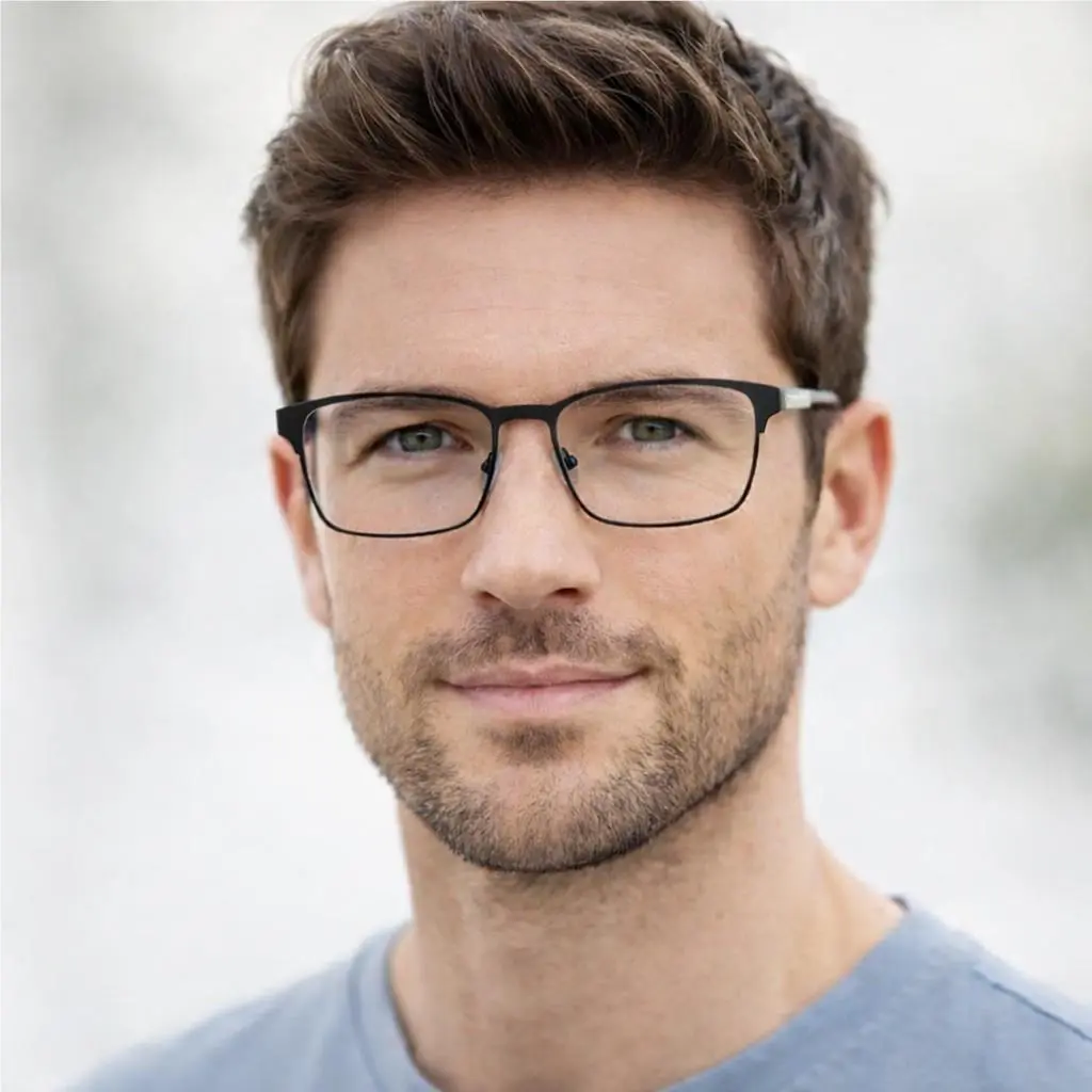 Eyeglasses Frame TB1575 . 57-17-145 Matte Semi Rimless Metal by Timberland