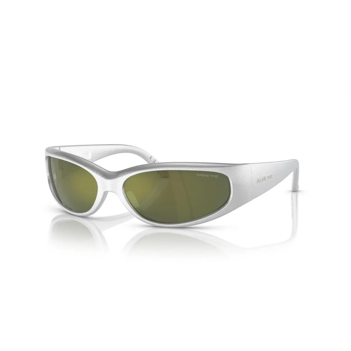 Arnette Mens An 4302 Rectangular Sunglasses Catfish Metallic Silver Dark G