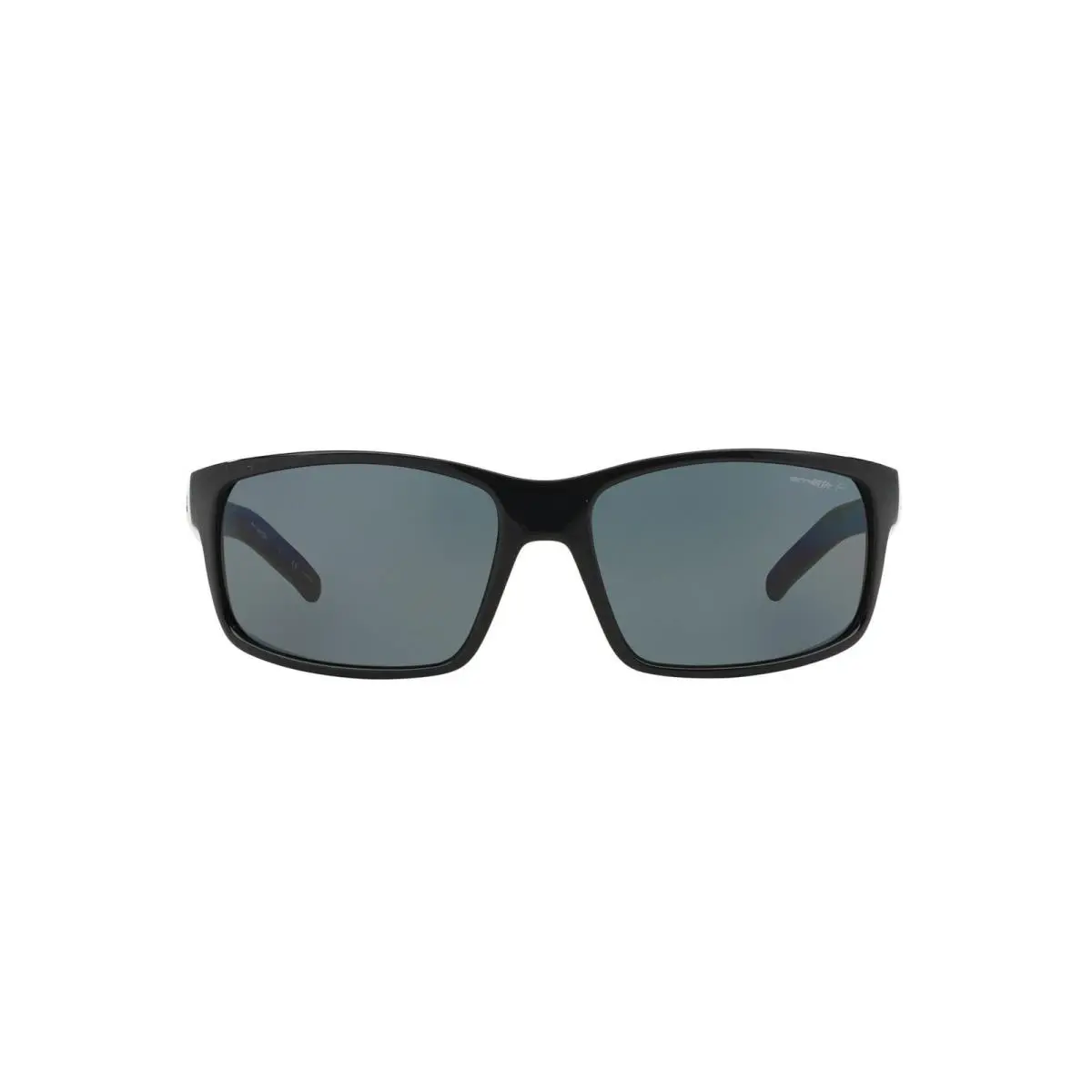 Unisex Sunglasses Shiny Black Frame Polarized Dark Grey Lenses 62MM by Arnette