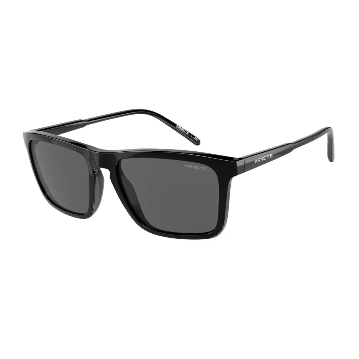 Arnette Man Sunglasses Black Frame Dark Grey Lenses 56MM 56 mm