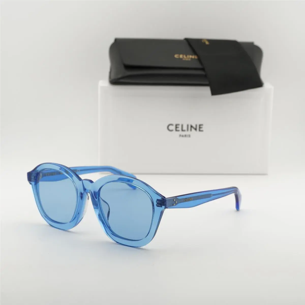 Celine CL40017F 84V Transparent Blue/grey 53-22-145 Sunglasses