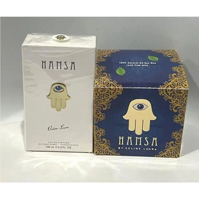 Hamsa by Celine Leora 3.3 oz Edp Spray + Scented Candle Set