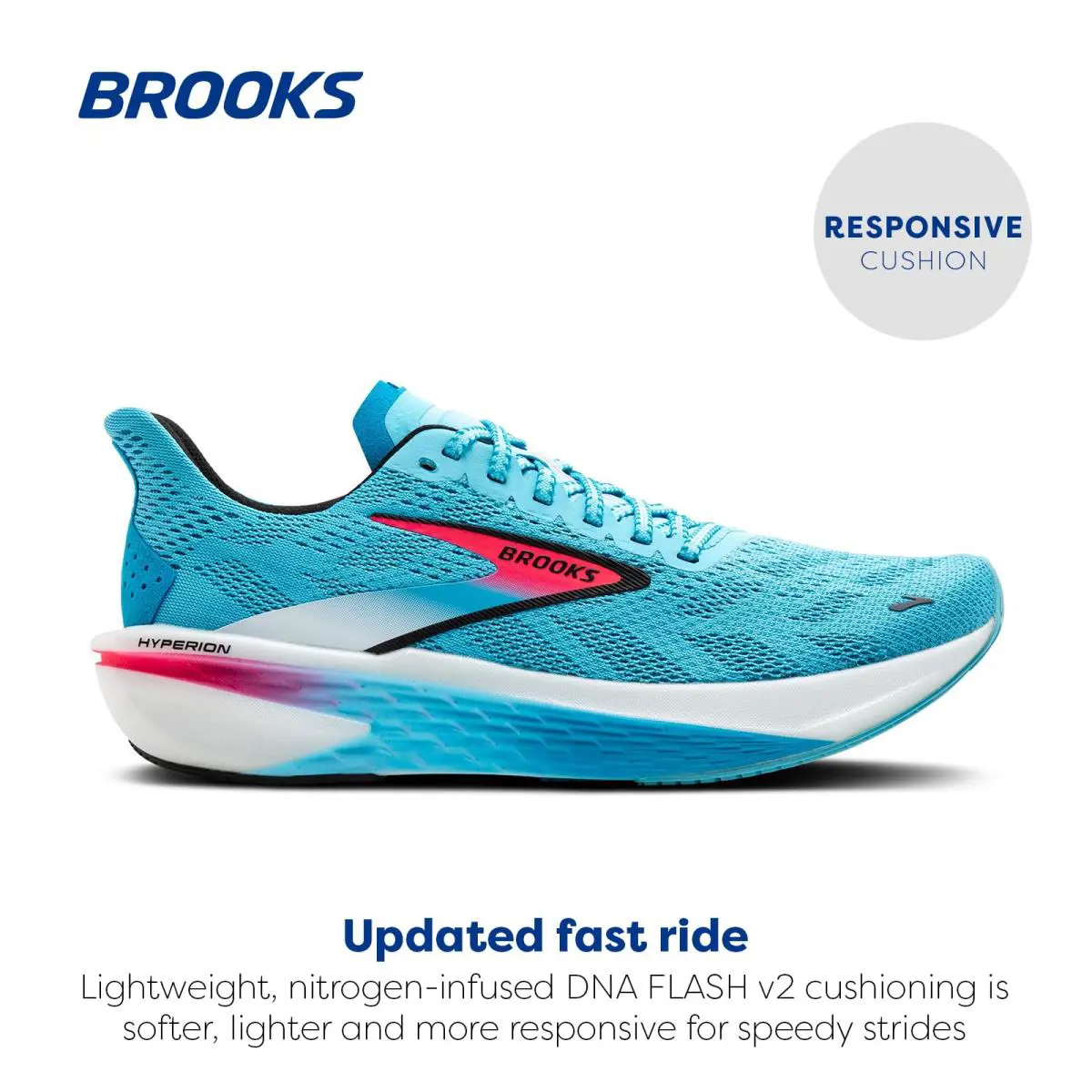 Brooks Women`s Hyperion 2 - Crystal Seas/Diva Pink/Black