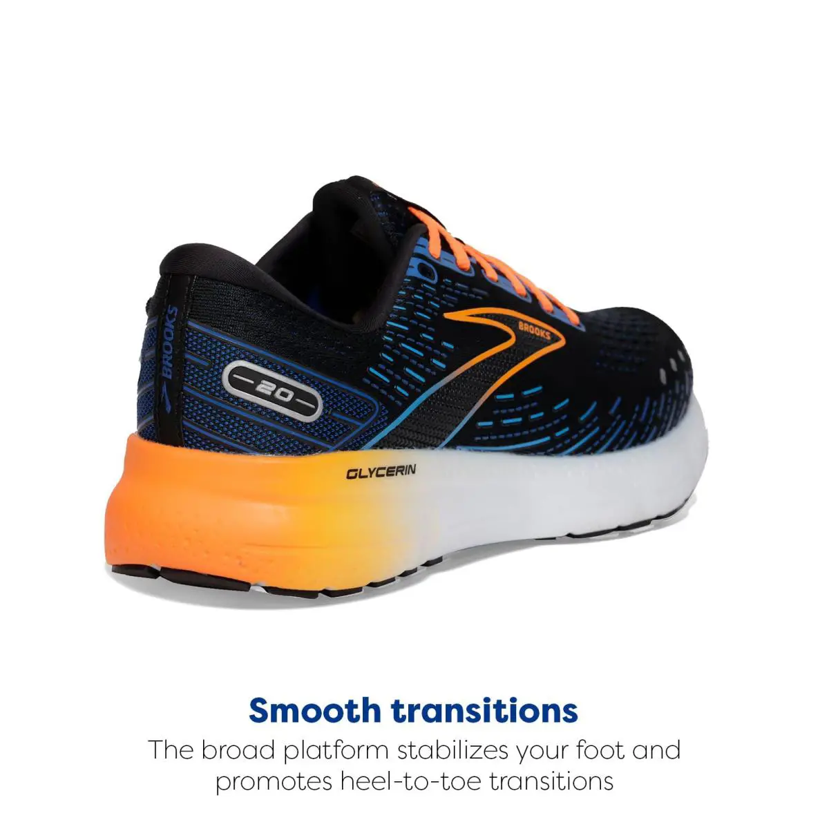 Brooks shoes - Black/Classic Blue/Orange 1