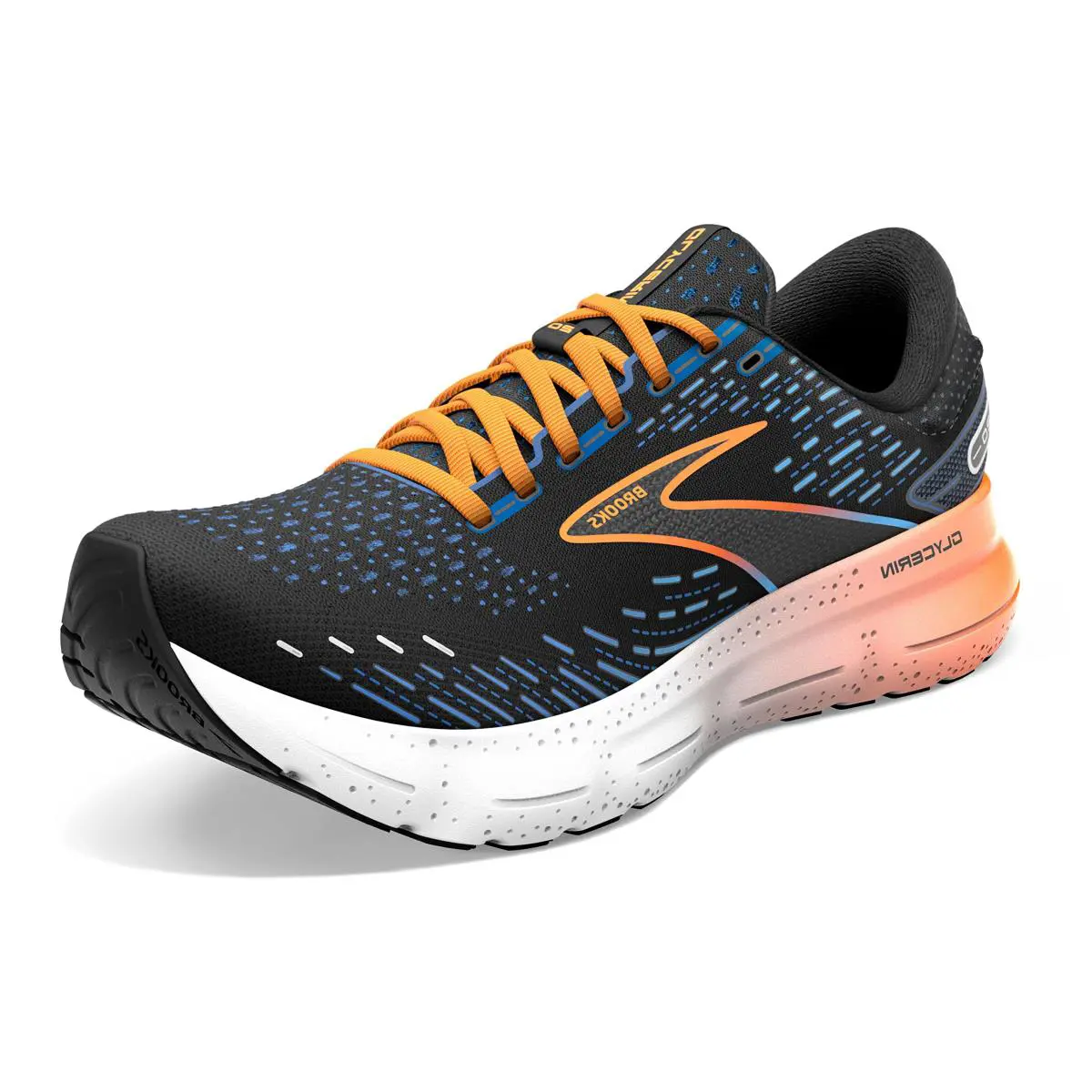 Brooks shoes - Black/Classic Blue/Orange 2
