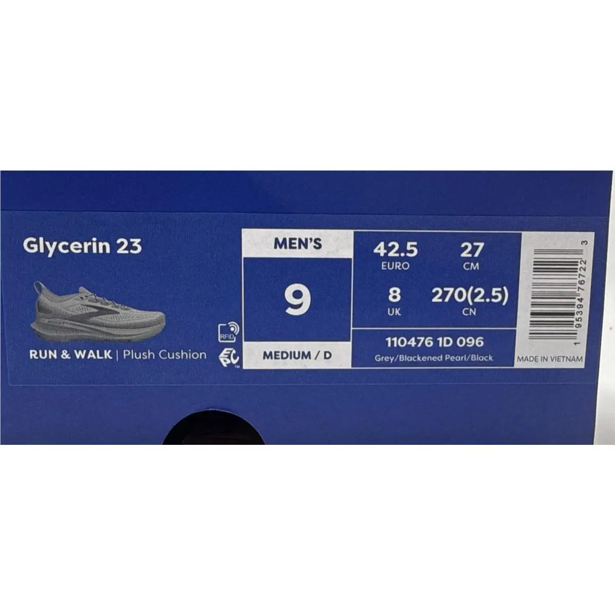 Brooks shoes - GLYCERIN 23 - GLYCERIN - 110476 - grey blackened black 4