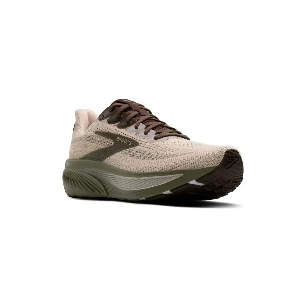Brooks Ghost 17 Men`s Chateau Gray Brown Olive Green Size 8.5 D Running Shoes