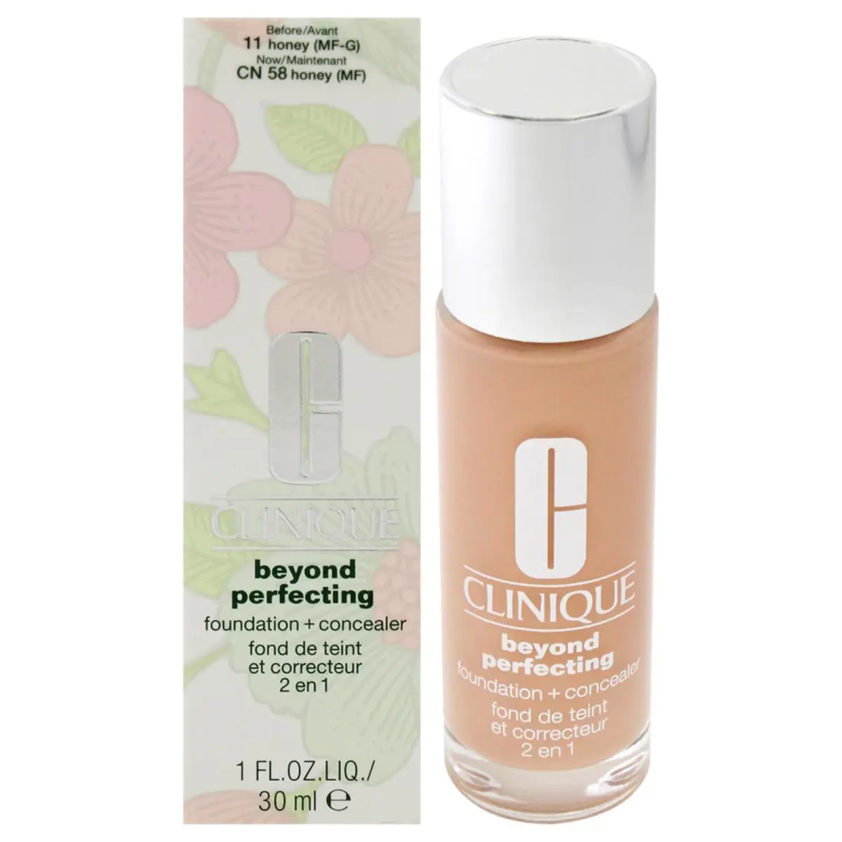 2 Pack Clinique Beyond Perfecting Foundation Plus Concealer-11 Honey Mf-g- 1 oz
