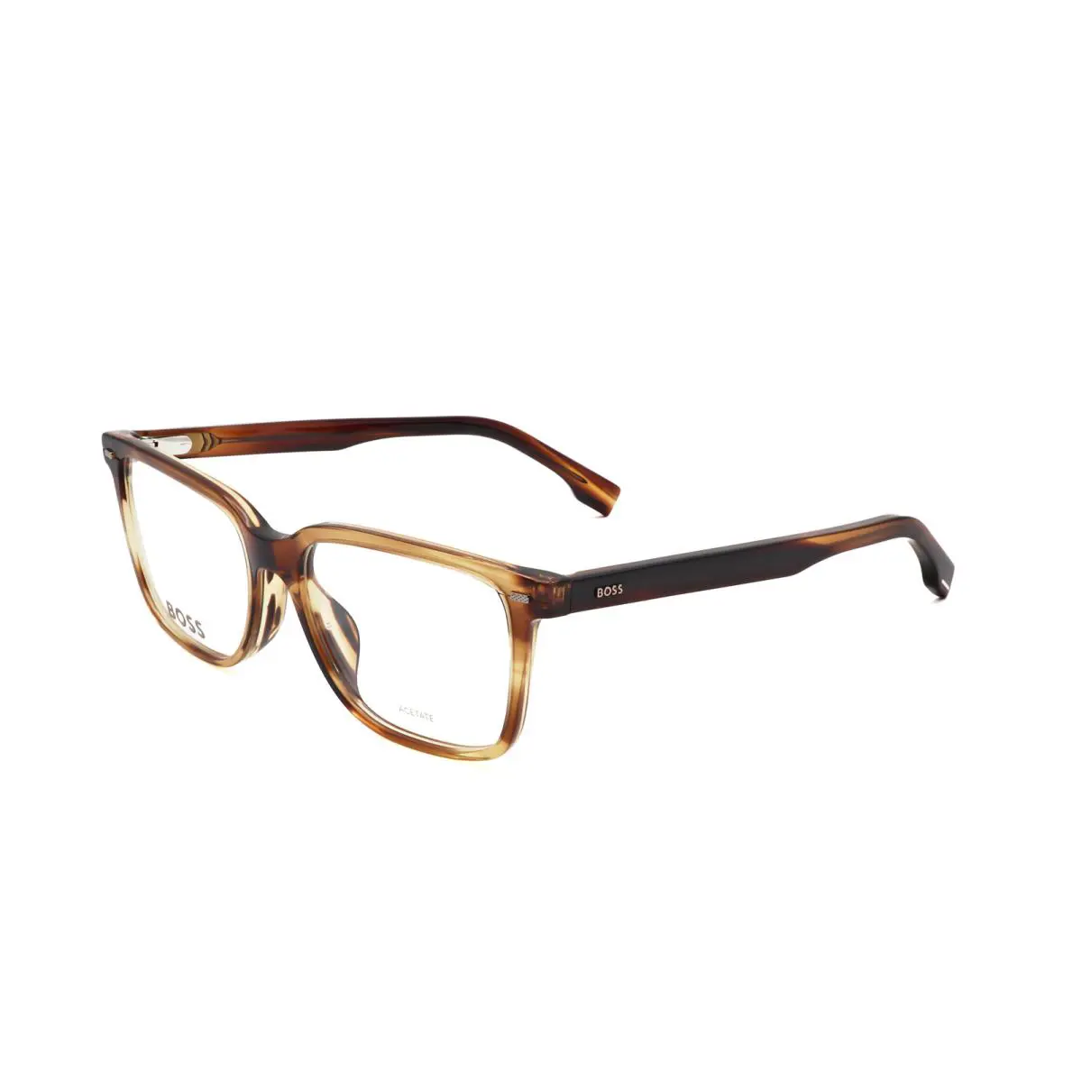 Hugo Boss Men`s 55mm Striped Brown Ruthenium Opticals BOSS1480-F-6KM-55