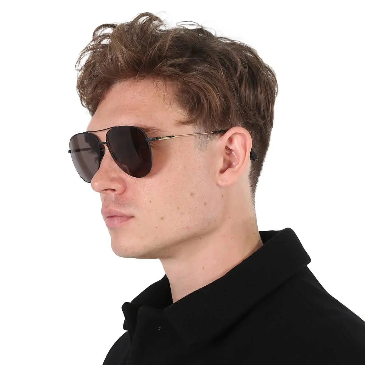 Hugo Boss Grey Pilot Men`s Sunglasses Boss 1558/O/F/S 0I46/IR 63 Boss 1558/O/F/S