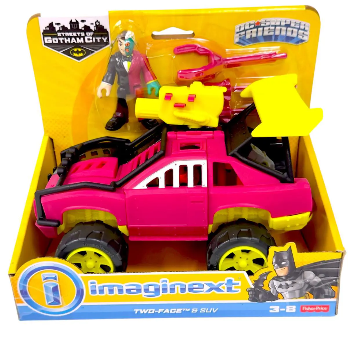 Imaginext DC Superfriends Two Face Figure Villain and Suv Vehicle Kids Toys 3-8+