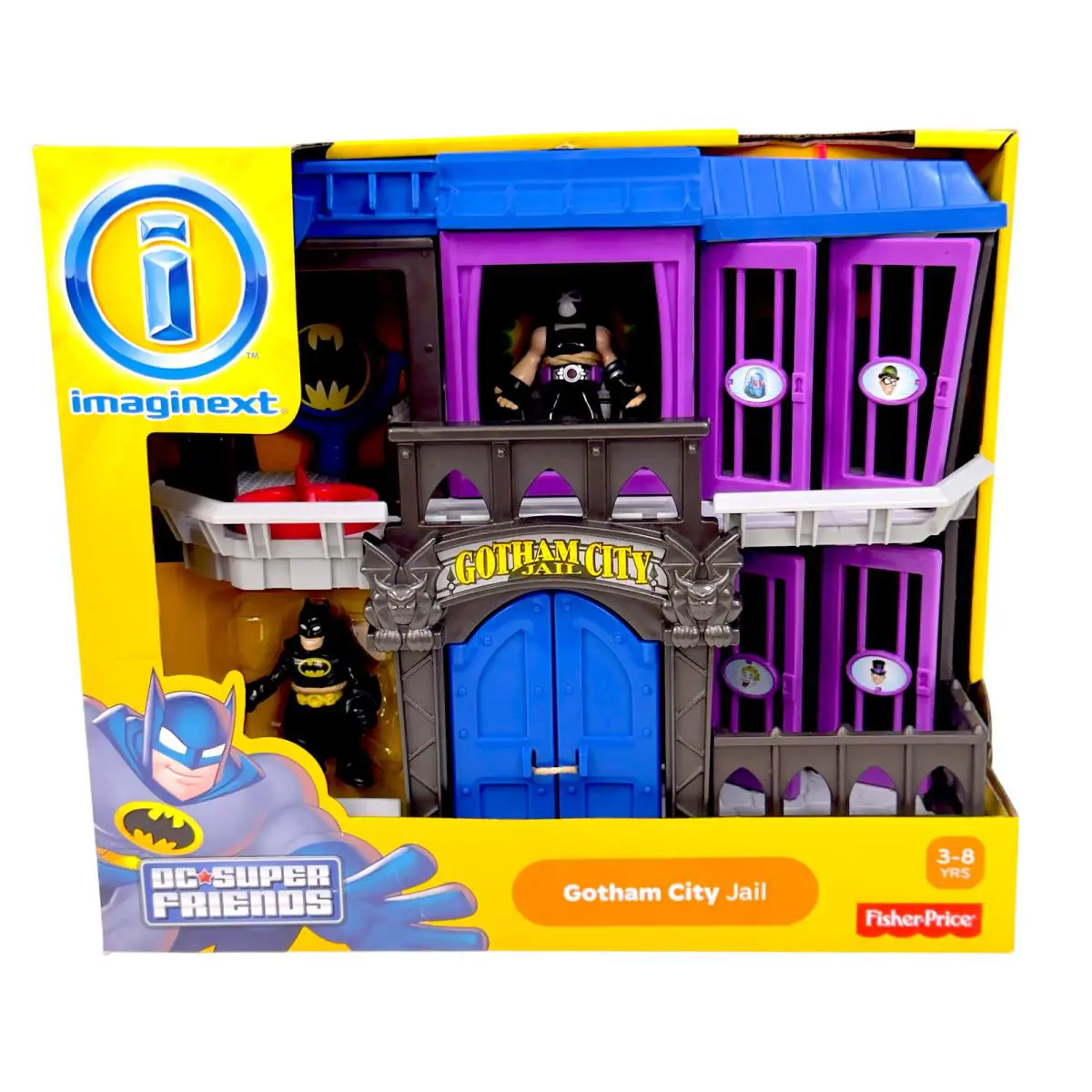 Imaginext Batman Gotham City Jail Bane Figure DC Super Friends Kids Toys Ages 3+