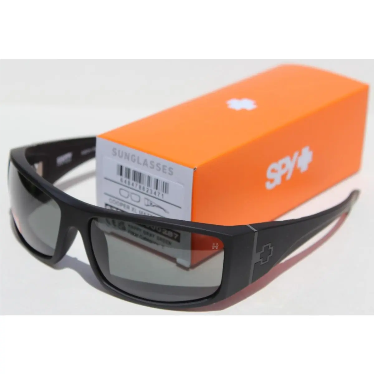 Spy Optics Cooper XL Sunglasses Matte Black/happy Gray Green 6700000000287 by SPY Optics