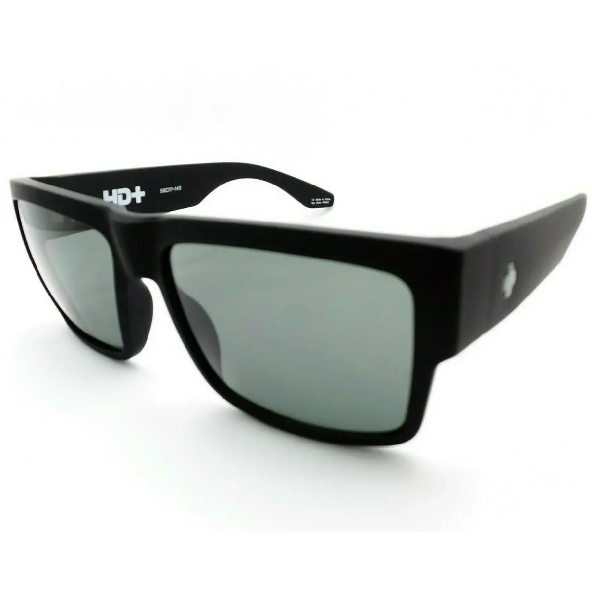 Spy Optics Cyrus Matte Black Happy Gray Green 58mm Sunglasses