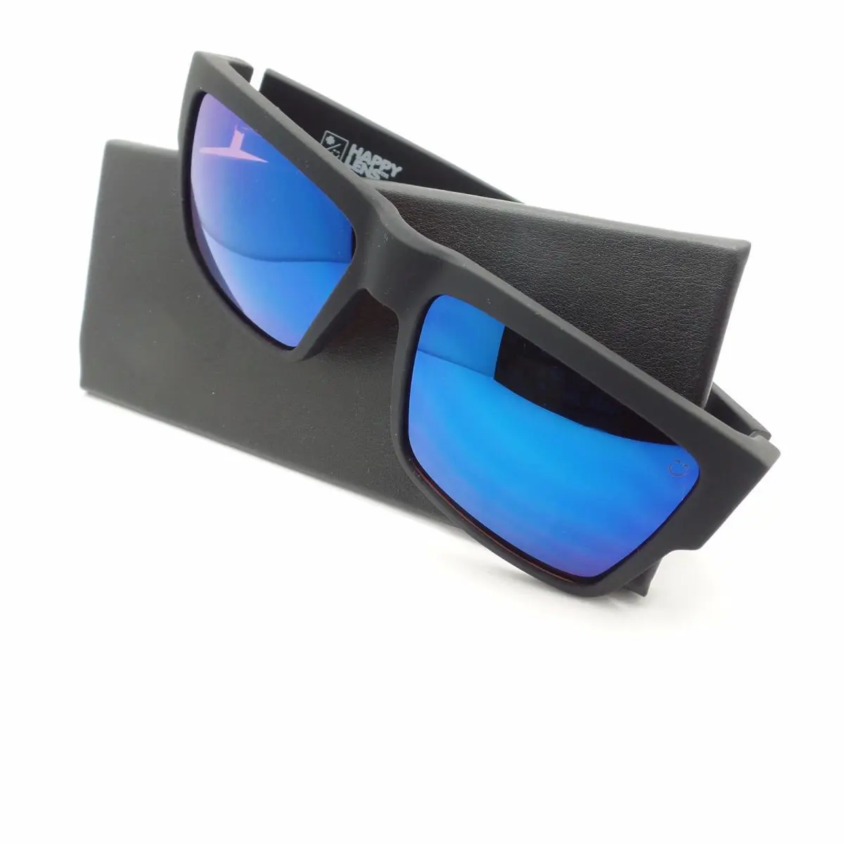 Spy Optics Cyrus Soft Matte Black Bronze Blue Spectra Mirror 58mm Sunglasses