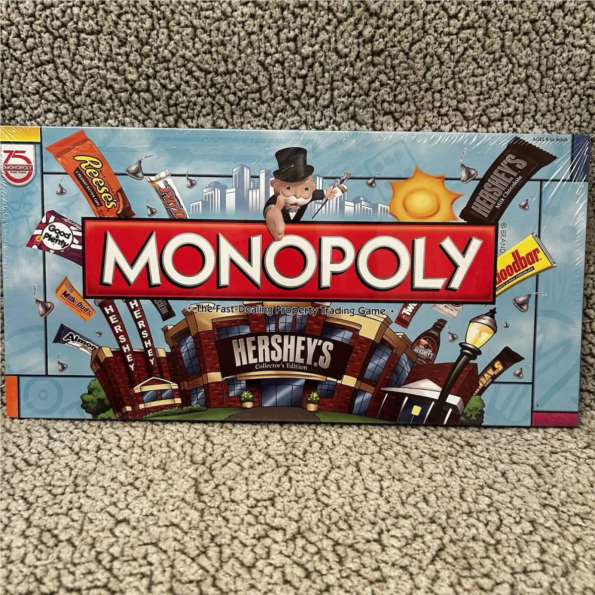 Hershey’s Monopoly Collector’s Edition Board Game Rare Chocolate Collectible