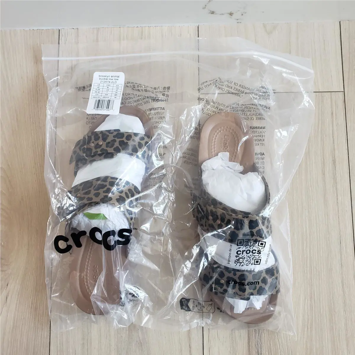 Crocs shoes - Brooklyn Animal Buckle Low - Brooklyn Animal Buckle Low - 212574-2LD - Brown (UPC: 198445370946) 2