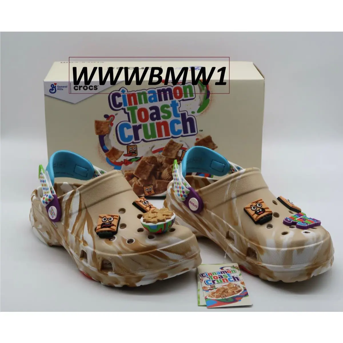 Crocs Cinnamon Toast Crunch Limited Edition Lightweight Shoes Youth J6 / Women 8