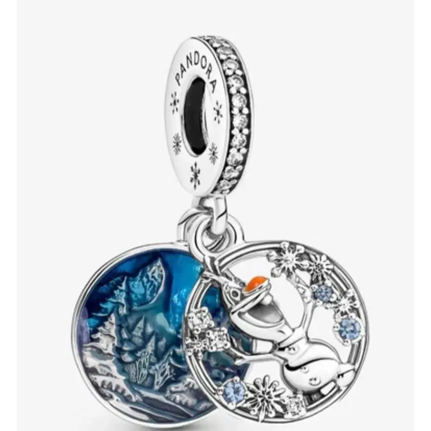 Disney Frozen Queen Elsa Anna Snowflakes Olaf Dangle Charms 925 Snow Olaf Dangle Charm by Pandora