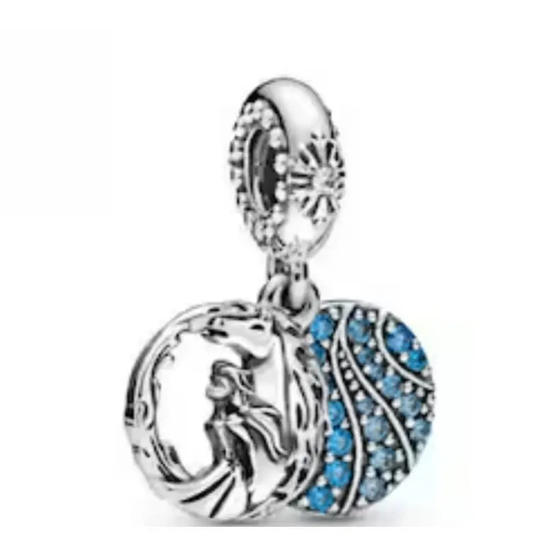 Disney Frozen Queen Elsa Anna Snowflakes Olaf Dangle Charms 925 Queen Elsa & Nokk Charm by Pandora