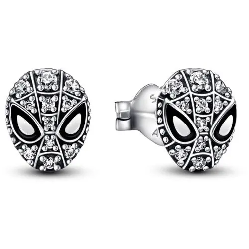 Pandora Marvel Spider-man Mask Pave Stud Earrings 292354C01