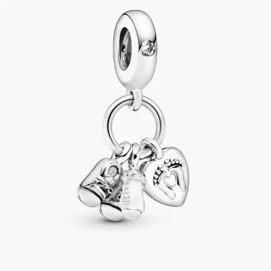 My Little Baby Charm White Enamel Clear CZ Jewelry by Pandora