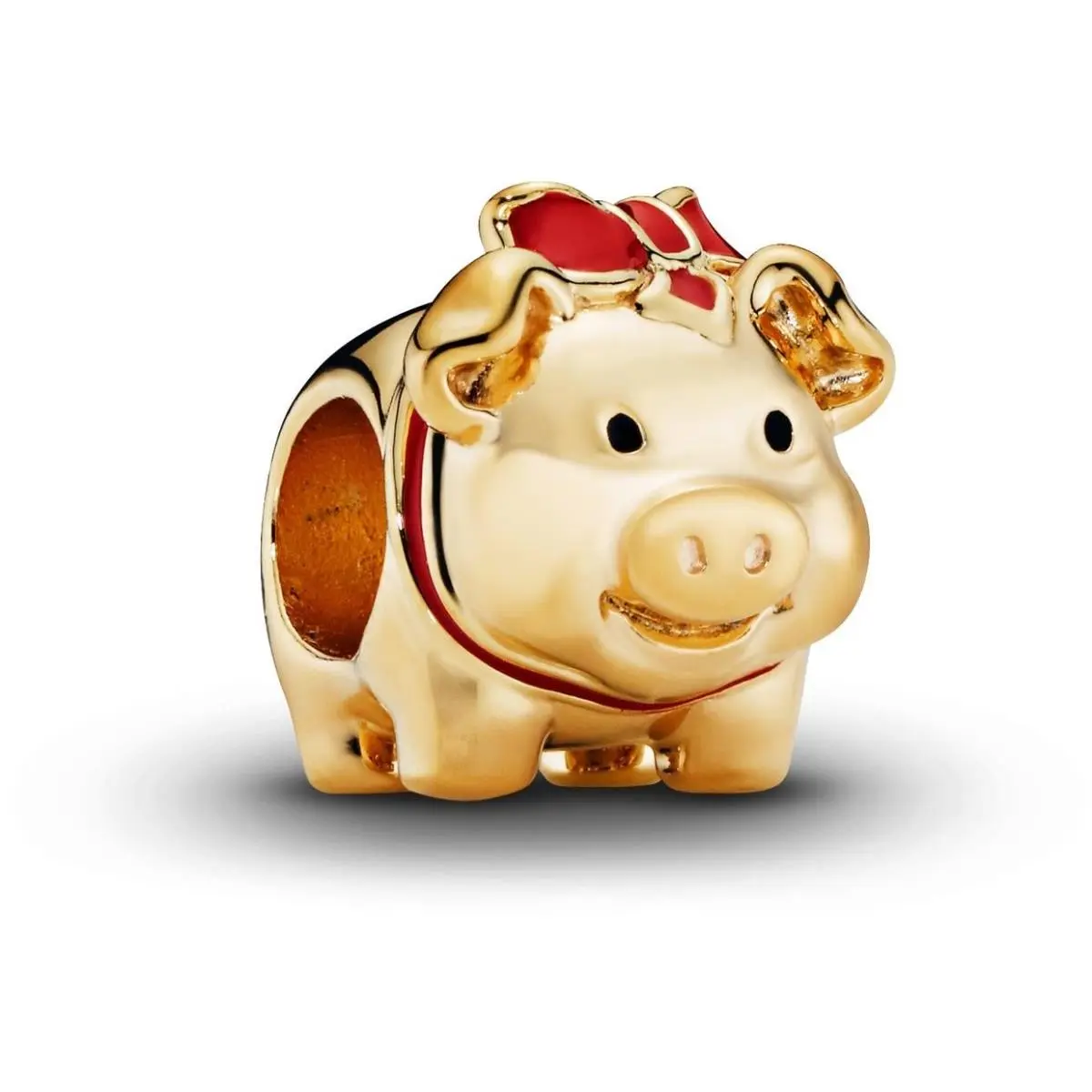 Pandora Piggy Bank Charm 18k Gold Plated 767815ENMX