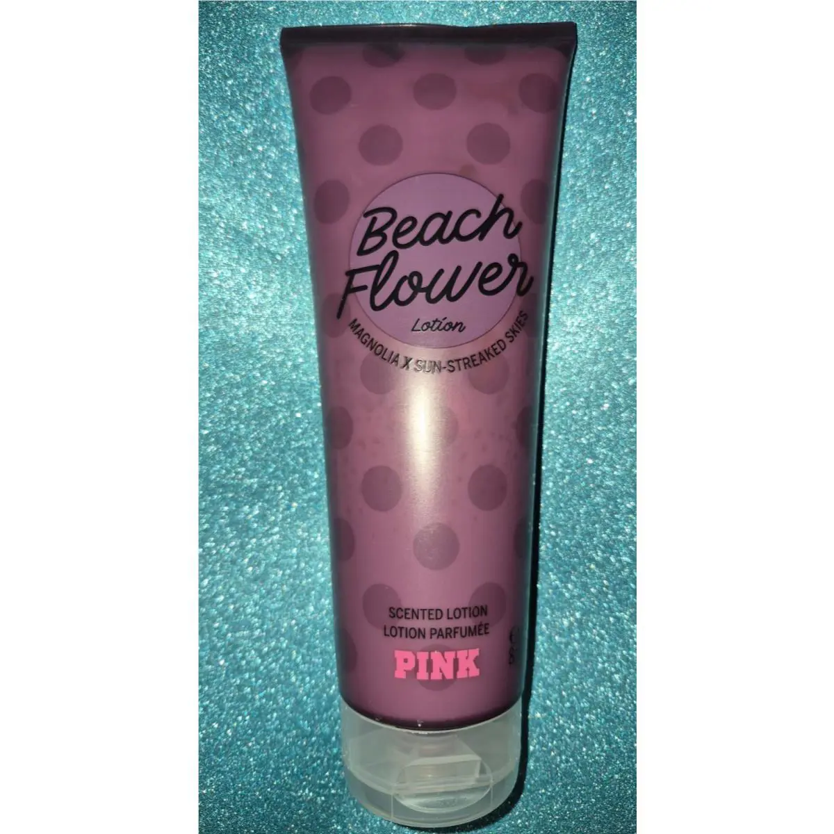 Pink Victoria`s Secret Beach Flower Scented Body Lotion/cream Big