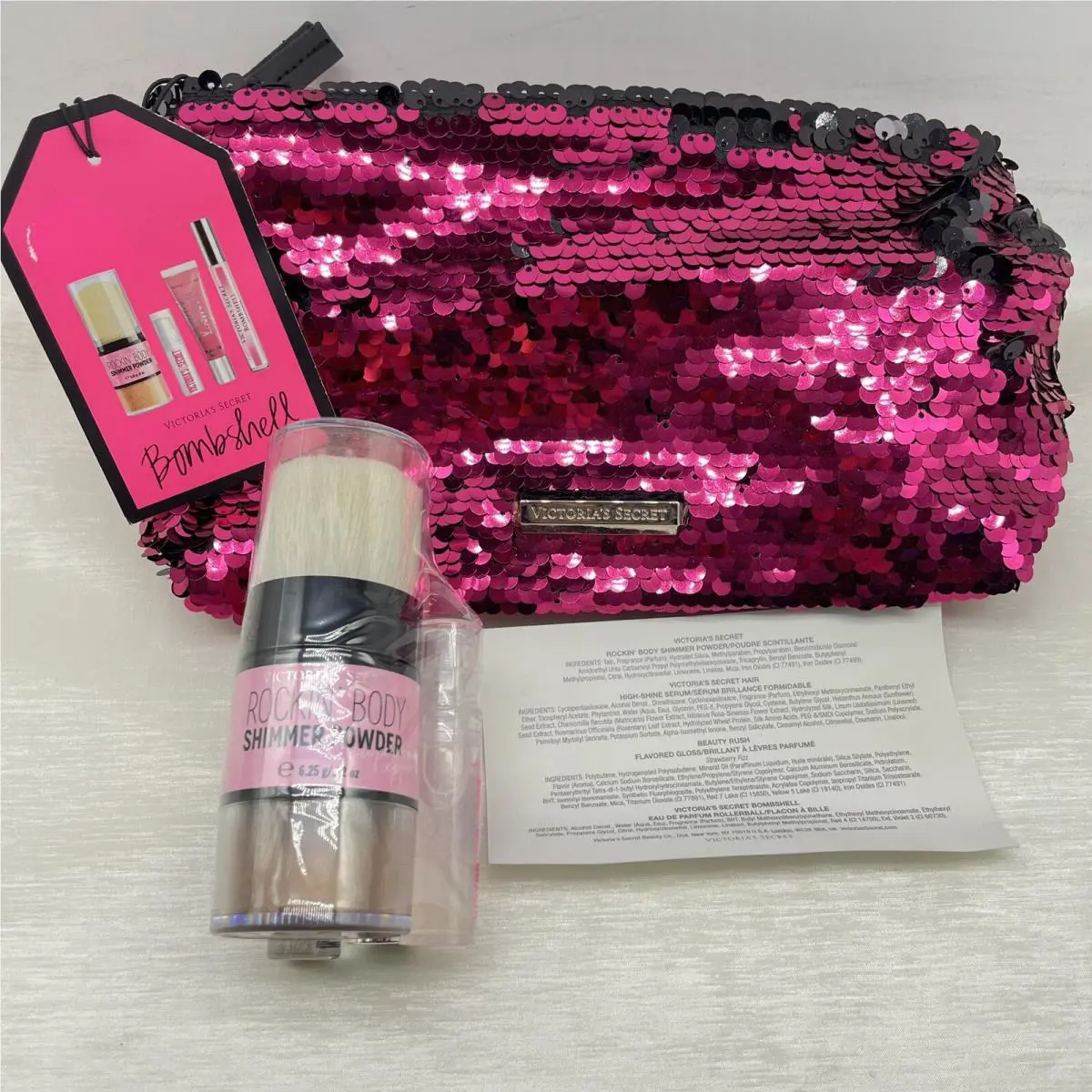 Victoria`s Secret Bombshell Gift Set Rockin` Body Shimmer Powder Beauty Rush by Victoria's Secret