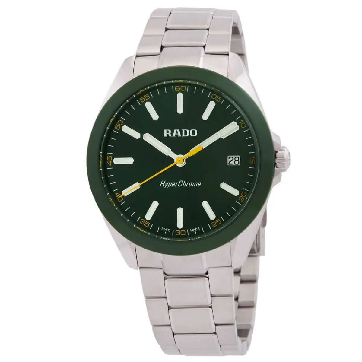 Hyperchrome Quartz Green Dial Men`s Watch R32280313 by Rado
