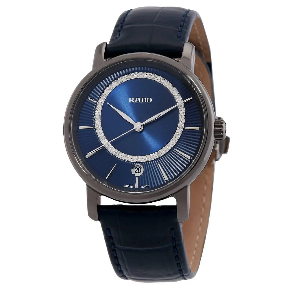 Diamaster Quartz Blue Dial Ladies Watch R14064725 by Rado