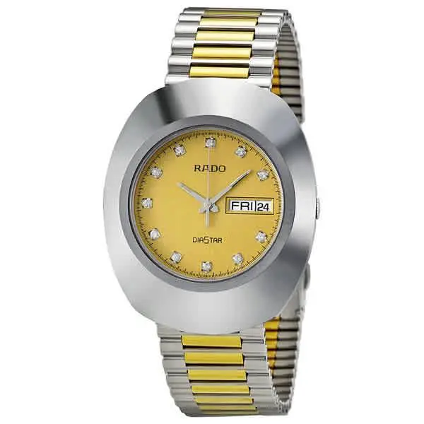 The Quartz Gold Dial Men`s Watch R12391633 by Rado