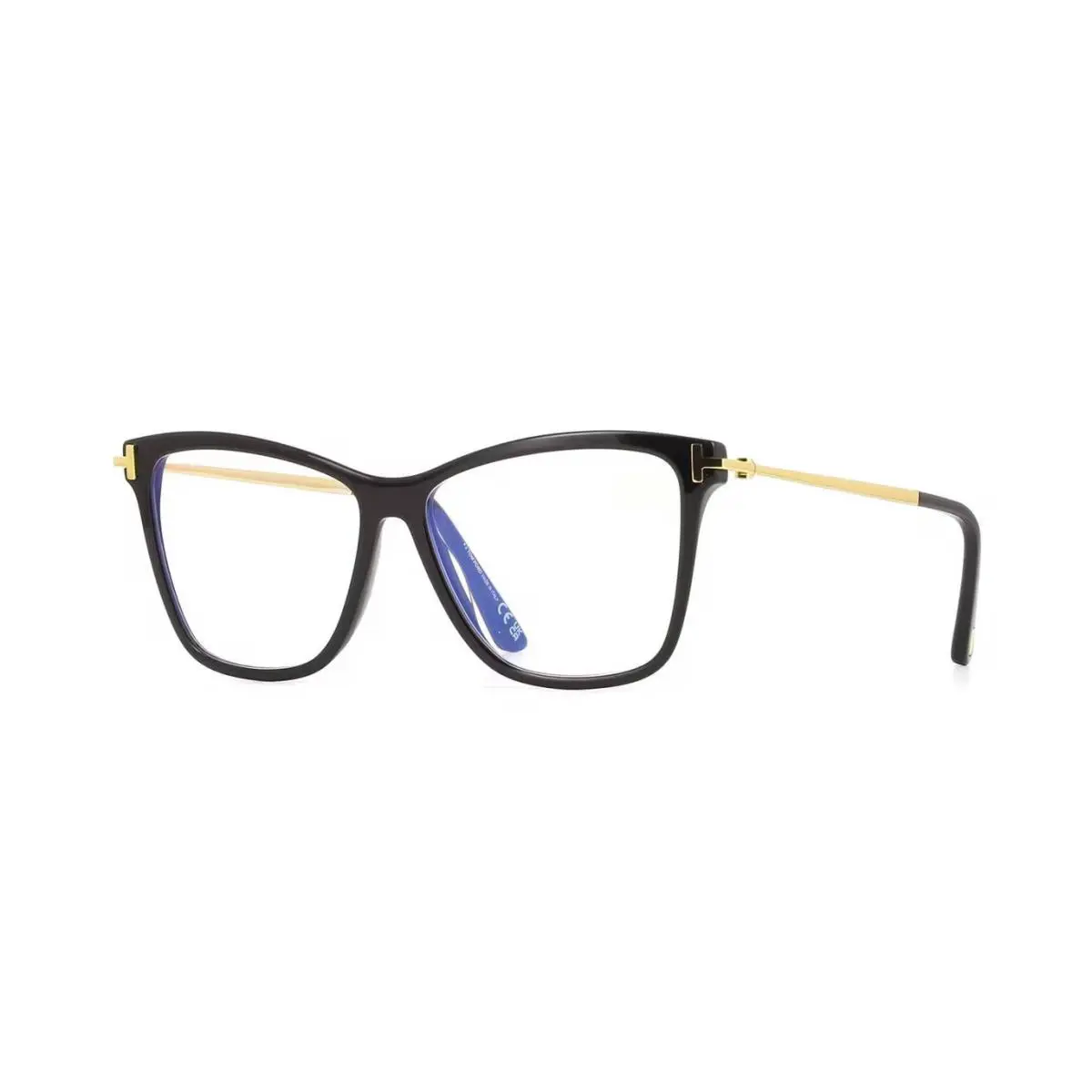 Tom Ford FT6097-B Blue Block Shiny Black and Gold 001 Eyeglasses