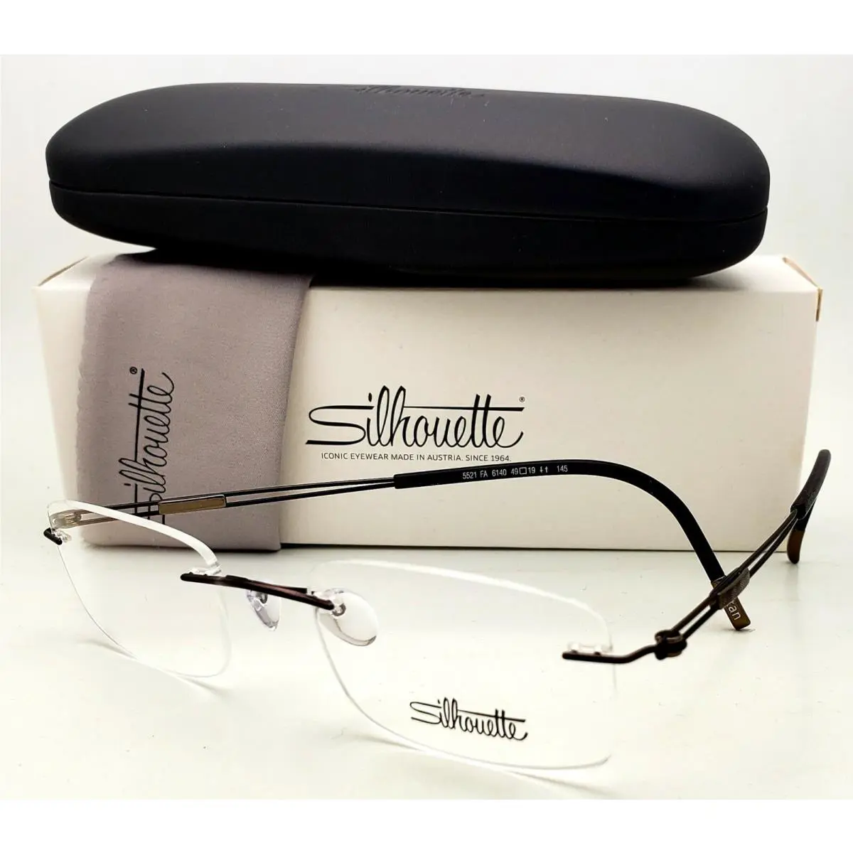 Silhouette Eyeglasses 5521 FA 6140 Titan Next Generation Brown Titanium Frames