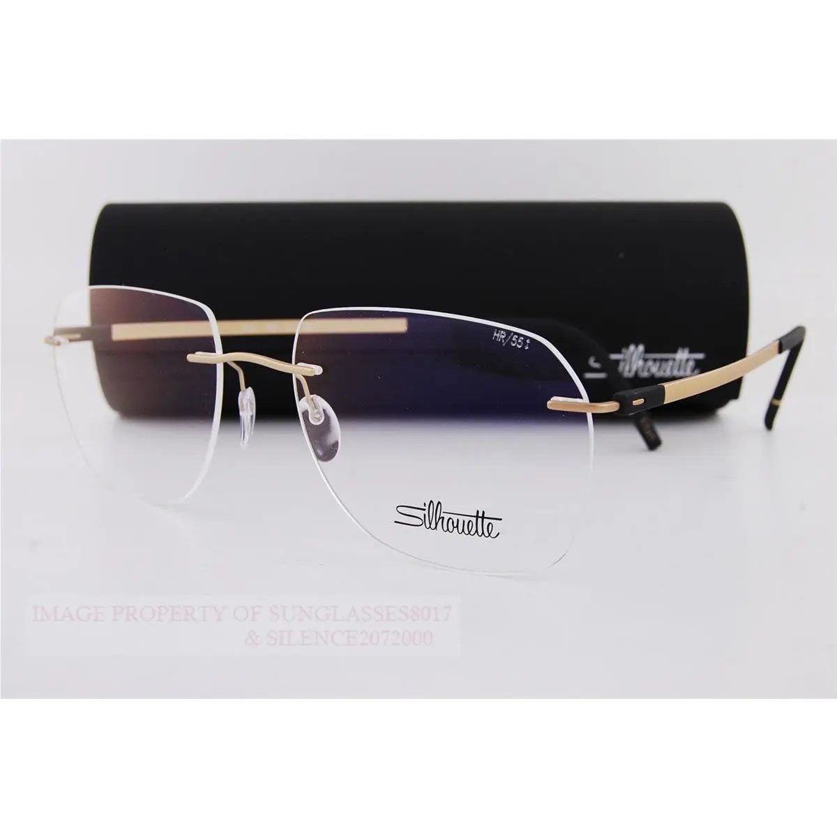 Silhouette Eyeglass Frames The Dawn 5573/HR 7530 Gold/black 55mm