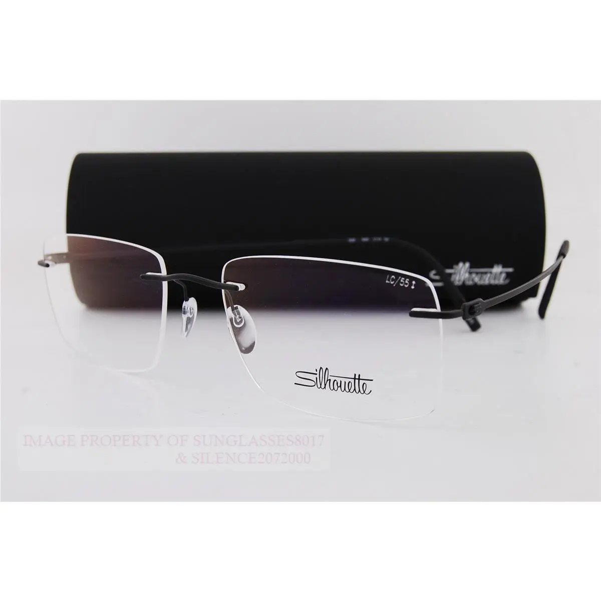 Silhouette Eyeglass Frames The Refined 5593/LC 9040 Pure Black 55mm