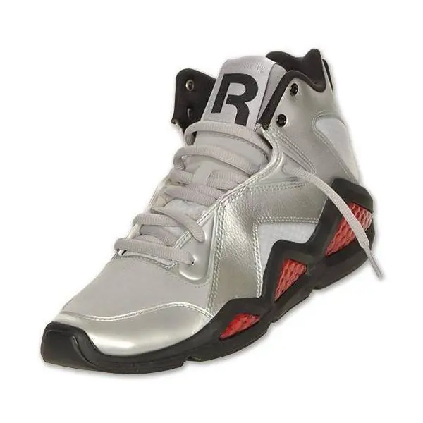 Reebok Kamikaze Iii Mid Basketball Sneaker Men Shoes Silver/grey/red Siz 8.5 - silver grey block red -U50- J87316