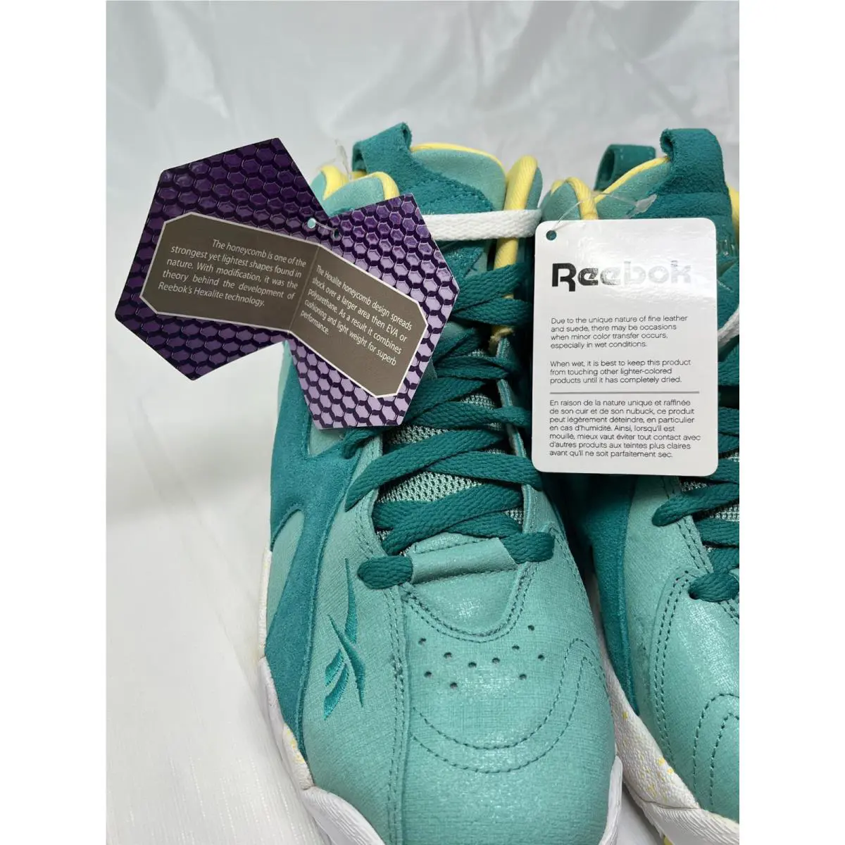 Reebok shoes - Reebok Kamikaze - Kamikaze - M43143 - Jadite/Teal/White/Yellow (UPC: 887785175204) 8
