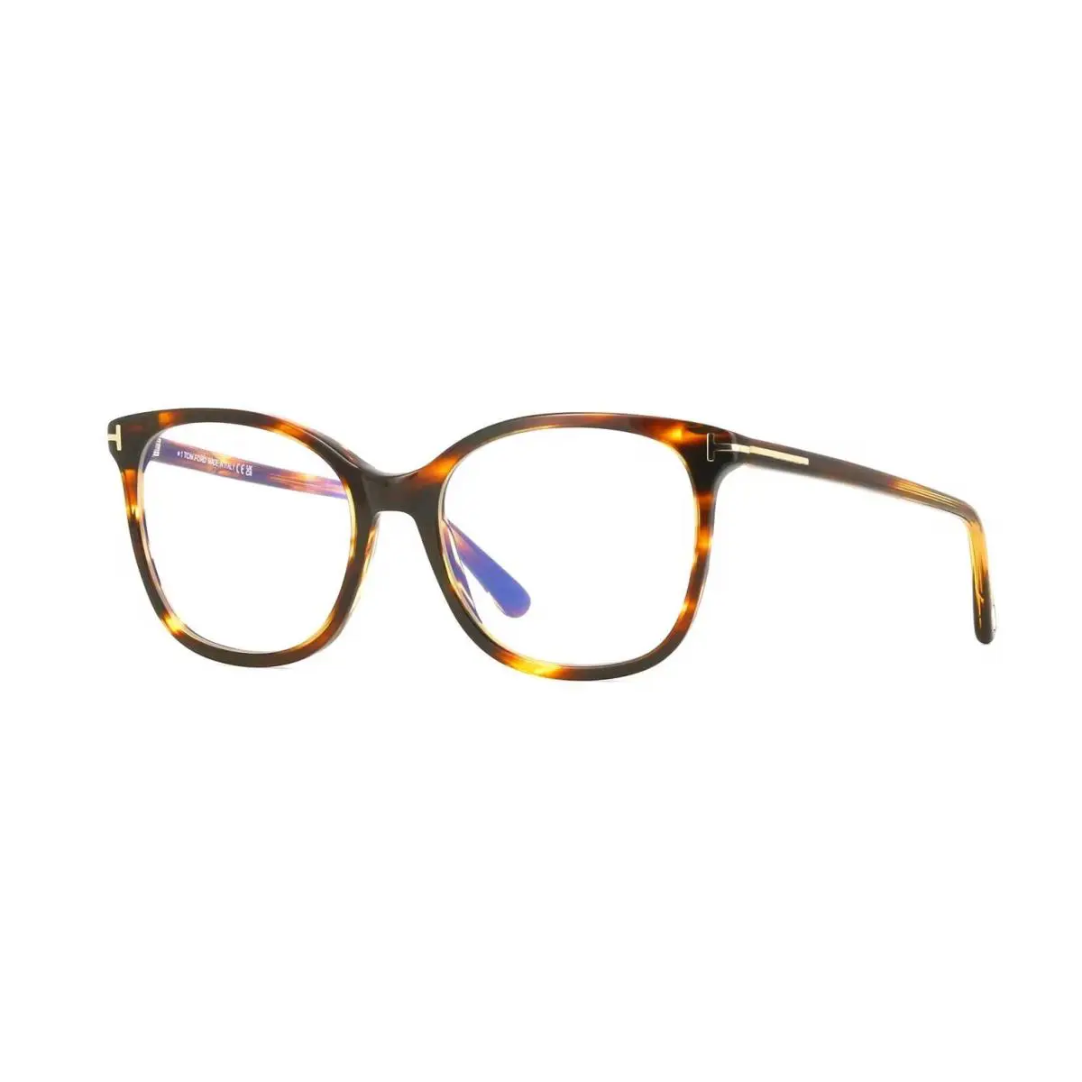 Tom Ford FT6089-B Blue Block Shiny Havana 055 Eyeglasses