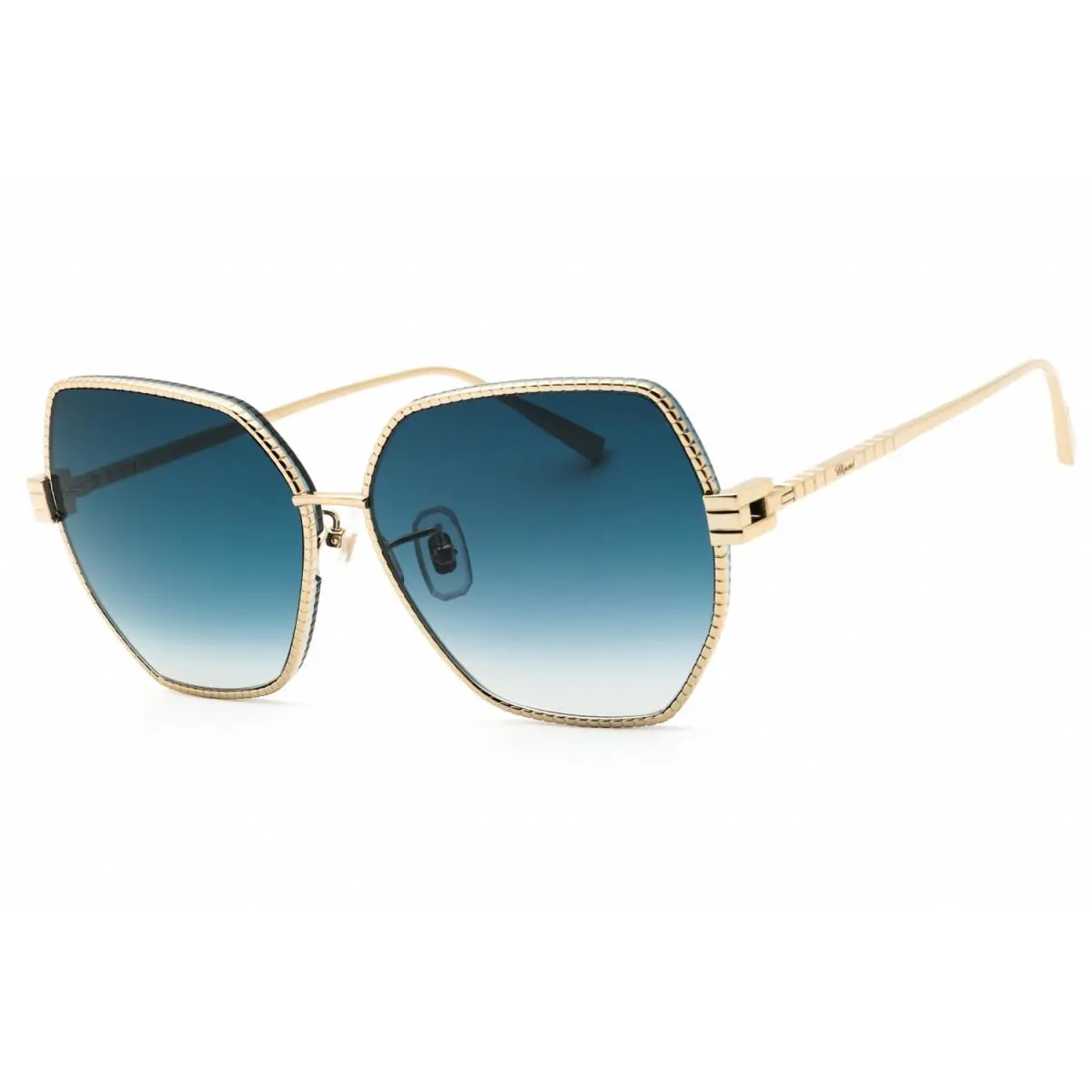 Chopard SCHL28M 08FE Gold Blue Women Sunglasses - Frame: Gold, Lens: Blue