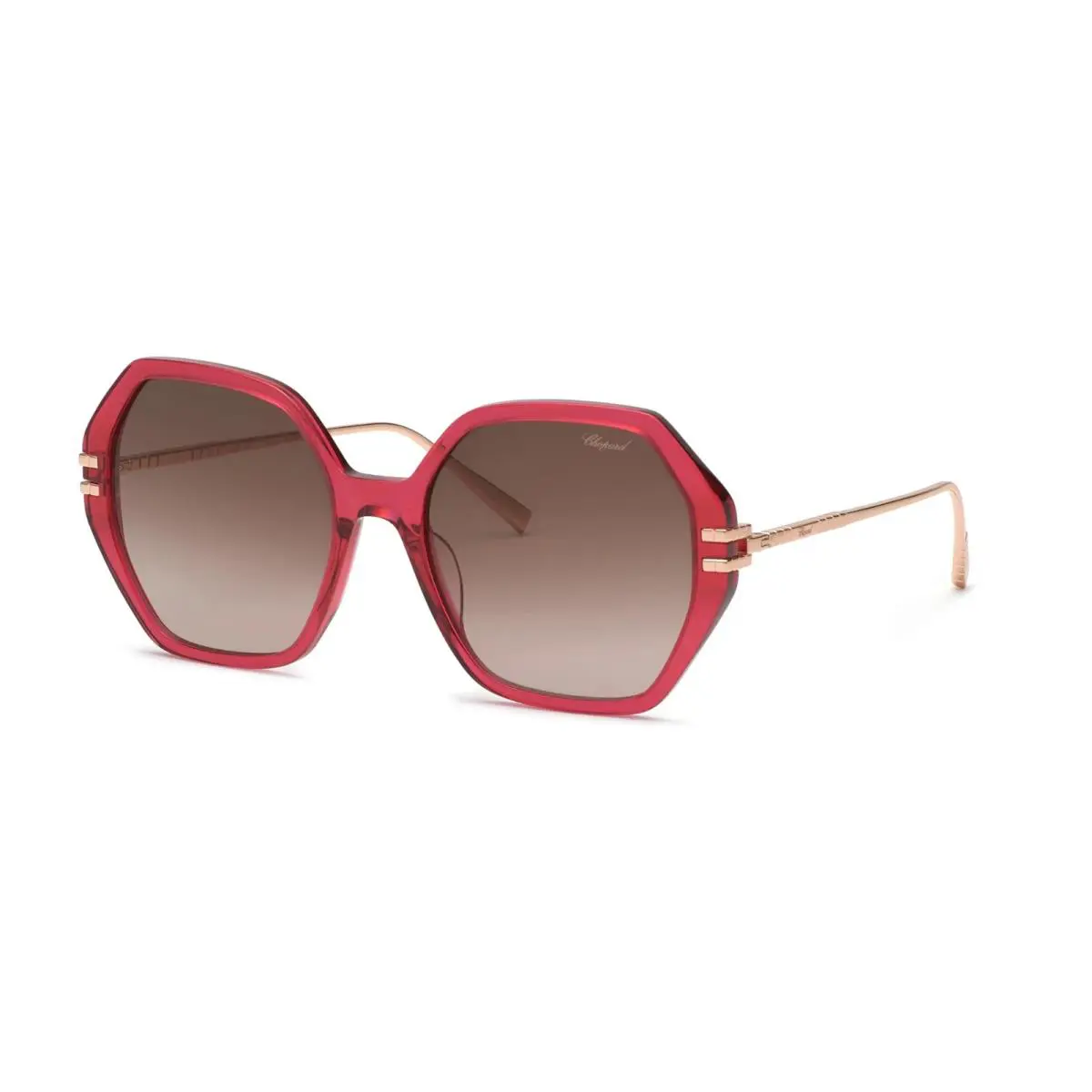 Chopard SCHL370M 0705 Transparent Gray Brown Women Sunglasses