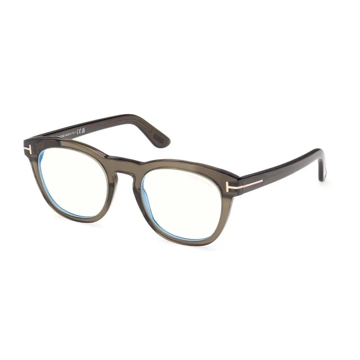 Tom Ford FT6081-B Blue B Lock Transparent Green 098 Eyeglasses