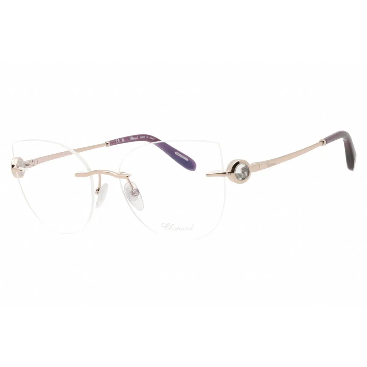 Chopard VCHL27S 0A39 Shiny Red Gold 55mm Eyeglasses - Frame: Shiny Red Gold, Lens: Clear Demo Lenses, code: 0A39