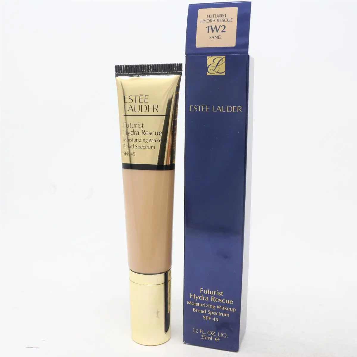 Estee Lauder Futurist Hydra Rescue Moisturizing Makeup Spf 45 1.2oz with 1W2 Sand by Estée Lauder