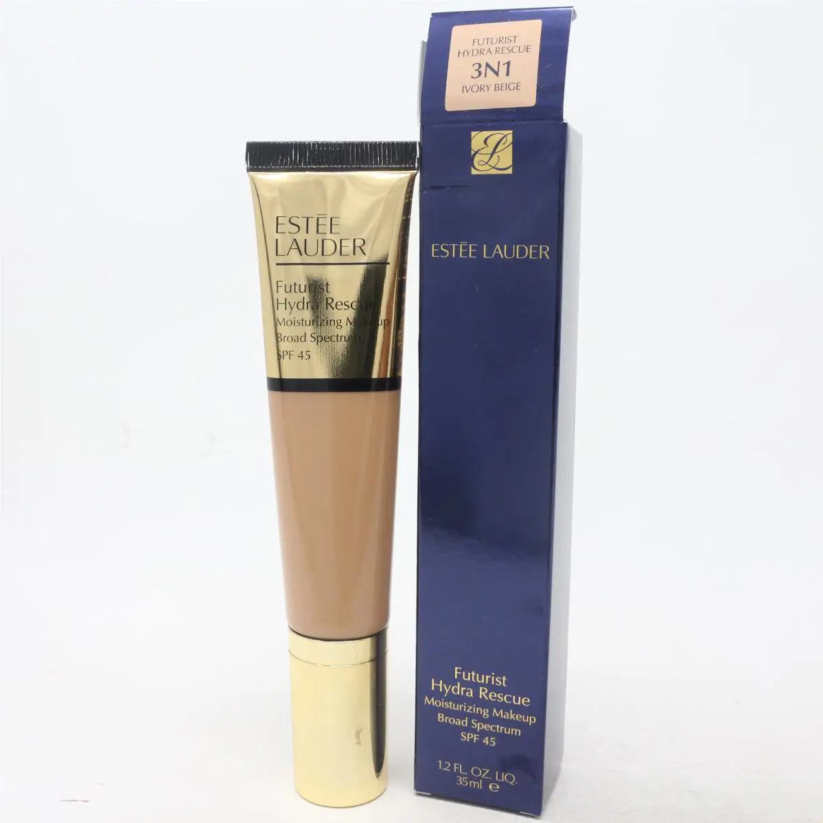 Estee Lauder Futurist Hydra Rescue Moisturizing Makeup Spf 45 1.2oz with 3N1 Ivory Beige by Estée Lauder