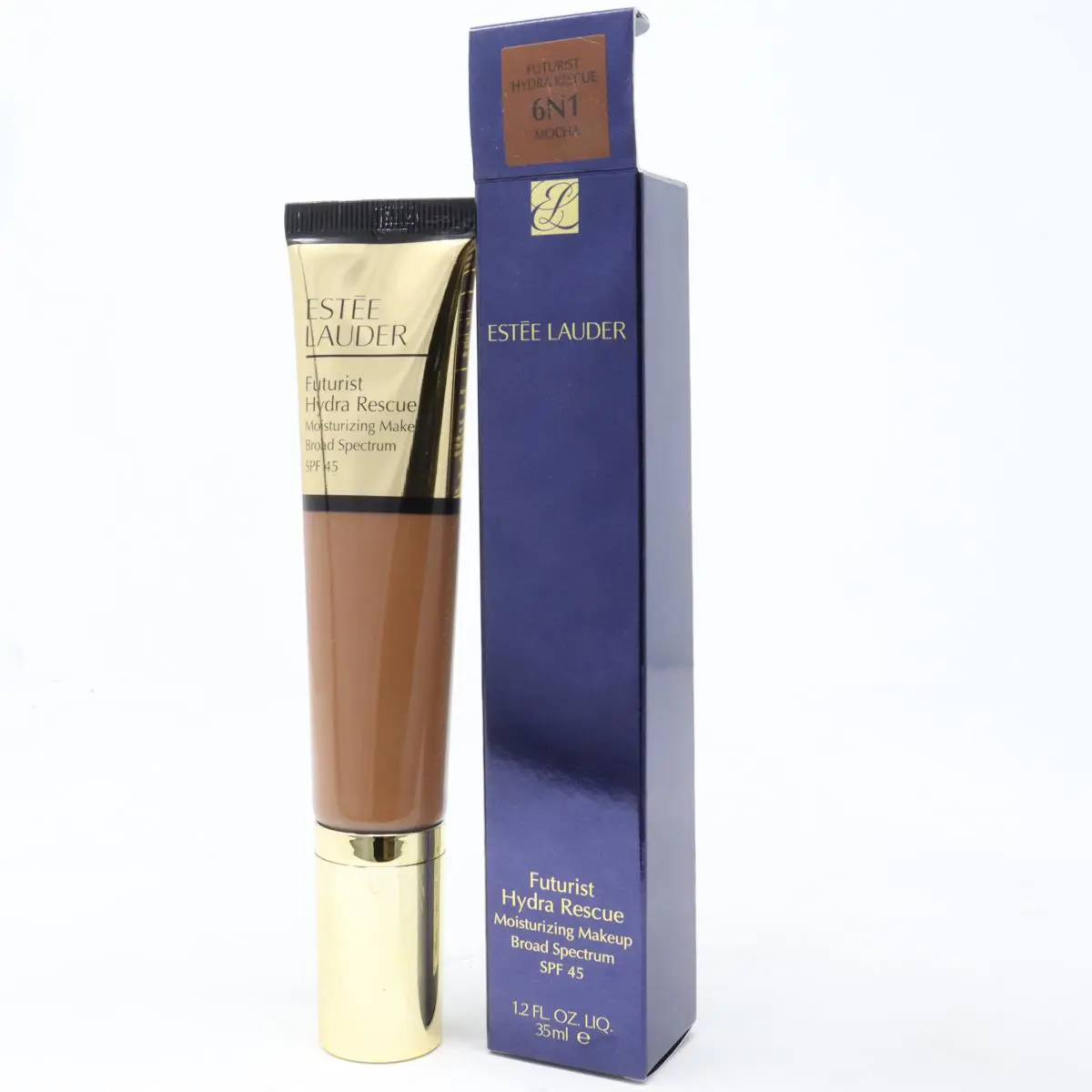 Estee Lauder Futurist Hydra Rescue Moisturizing Makeup Spf 45 1.2oz with 6N1 Mocha by Estée Lauder