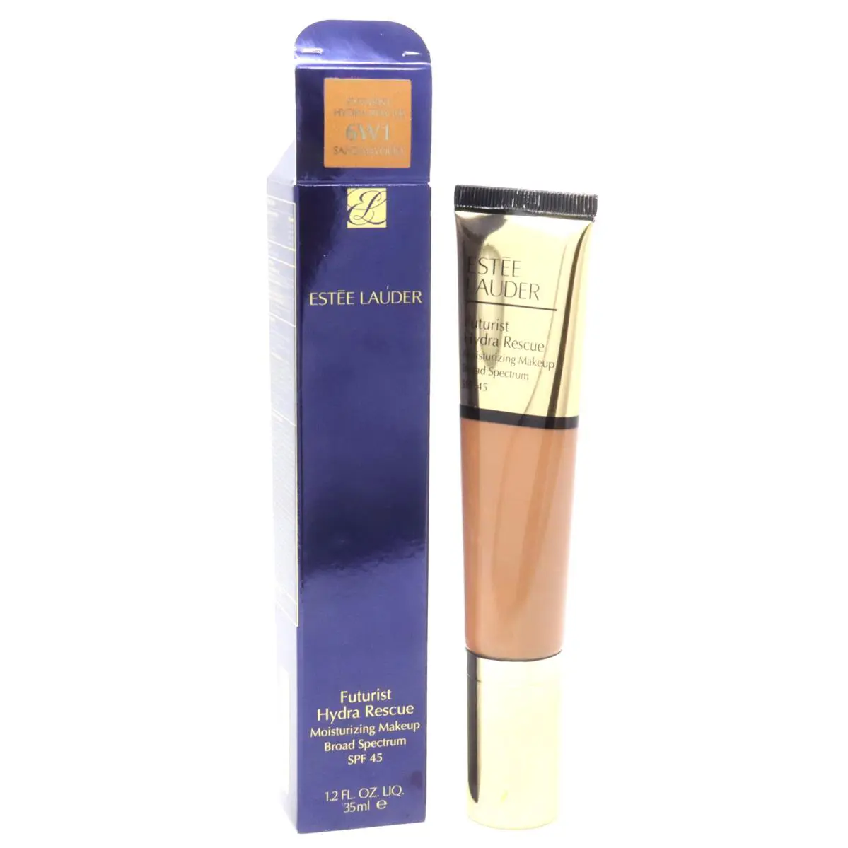 Estee Lauder Futurist Hydra Rescue Moisturizing Makeup Spf 45 1.2oz with 6W1 Sandalwood by Estée Lauder