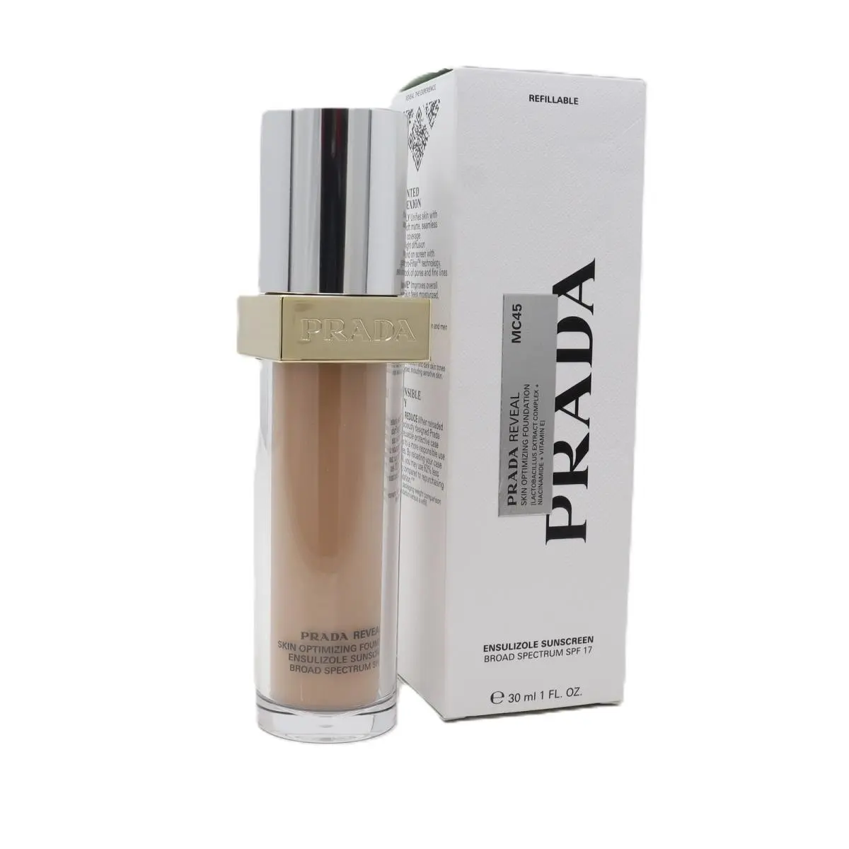 Reveal Skin Optimizing Refillable Soft Matte Foundation 1oz MC45 by Prada