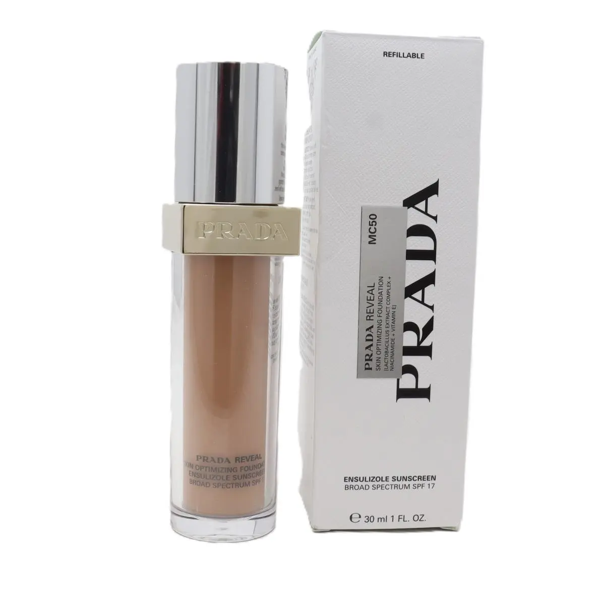 Reveal Skin Optimizing Refillable Soft Matte Foundation 1oz MC50 by Prada